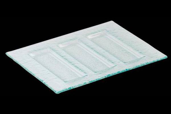 Rectangle 3 Parallel Compartment Tray 1