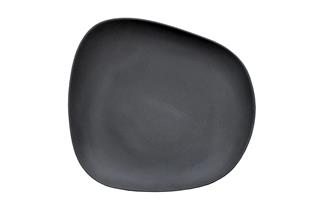 Piatto Superflat porcellana nero Opaco serie Yayoi Beltz