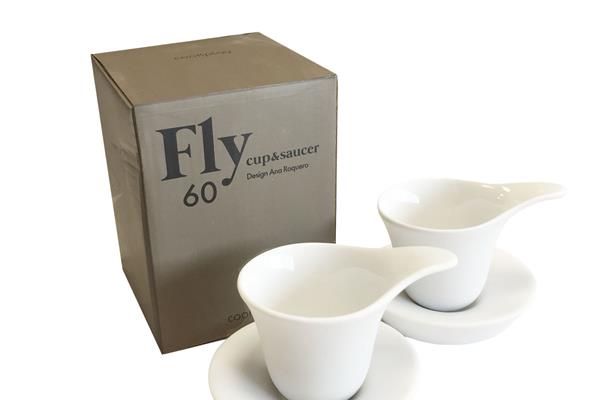 Set regalo tazzina + piattino caffè porcellana serie Fly 60 2