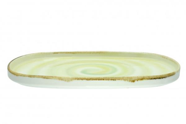 Piatto ovale porcellana giallo agrumi cm. 30 - Sibo 1