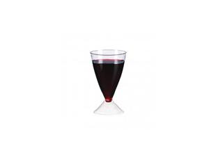 Calice in plastica da vino con gambo, 150 ml