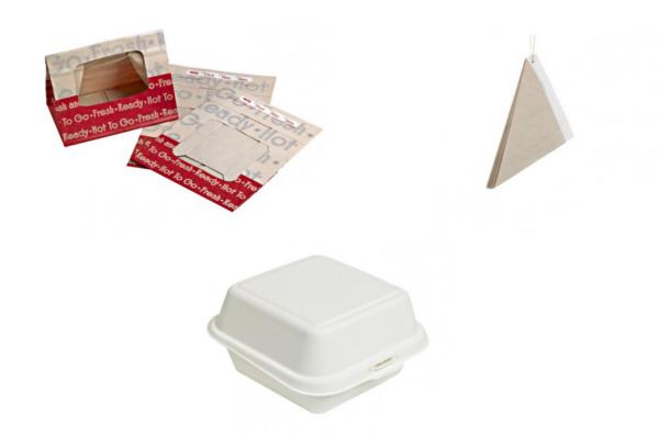 EATBURG Mini scatola da hamburger cartone bianco 7 cm 3