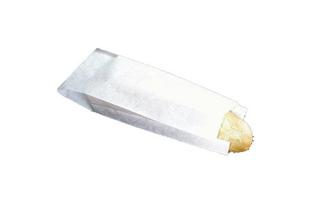 Sacchetto panino bianco con finestra 12 x 4 x 34 cm