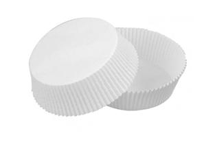 Pirottino da cottura carta siliconata bianca, diametro 4,3 x h 3 ,2 cm