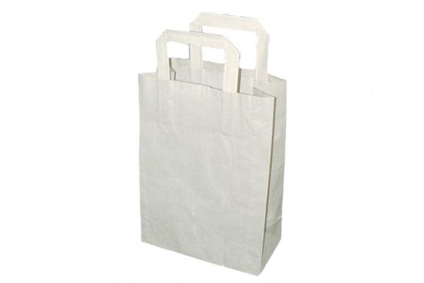 Shopper con manici baby carta bianca, 17,5 x 9 x 23 cm 1