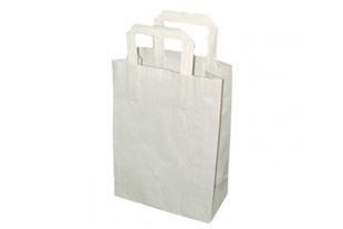 Shopper con manici baby carta bianca, 17,5 x 9 x 23 cm
