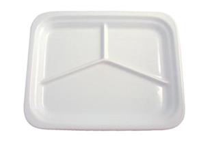 ASSIETTE RECTANGULAIRE 3 COMPARTIMENTS