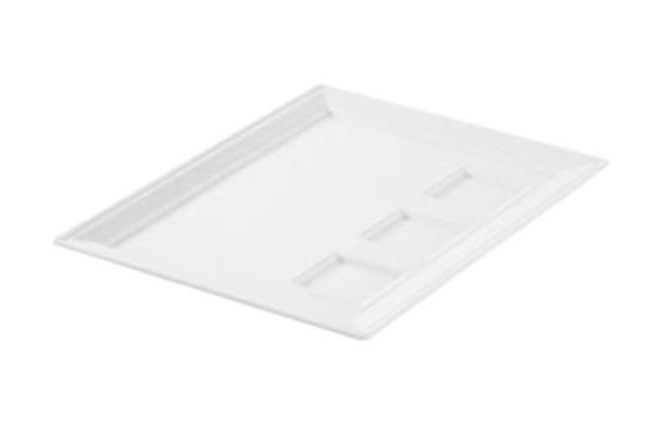 ASSIETTE RECTANGULAIRE AVEC 3 ENCOCHES RECTANGULAR PLATE WITH 3 INDENTS RECHT. TELLER, GEPRAGT - PIA 1