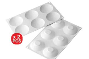 CUPOLE55 SET 2 STAMPI IN SILICONE BIANCO SILIKOMART