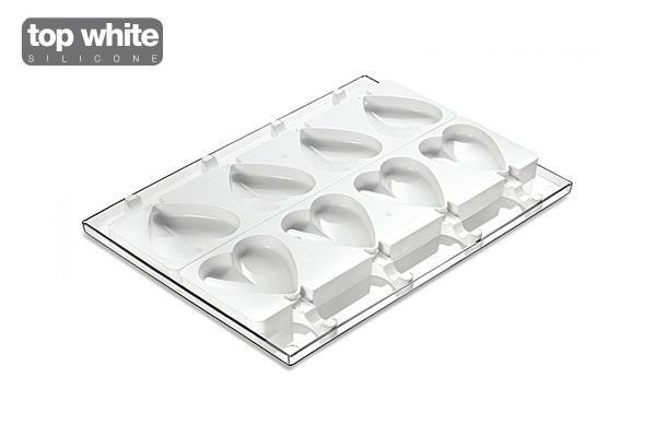 GEL03 HEART IC - SET 2 STAMPI IN SILICONE BIANCO SILIKOMART 1