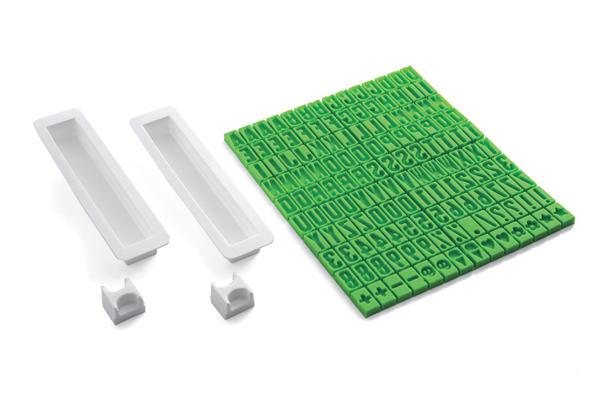 KIT ABECEDARIO + 2 BARRE IN SILICONE SILIKOMART 1