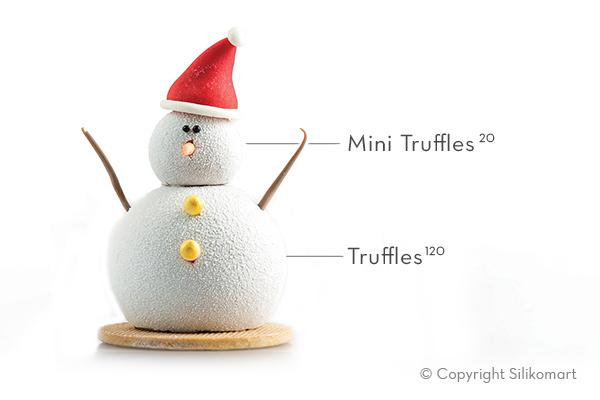 MINI TRUFFLES STAMPO SILICONE BIANCO SILIKOMART 6