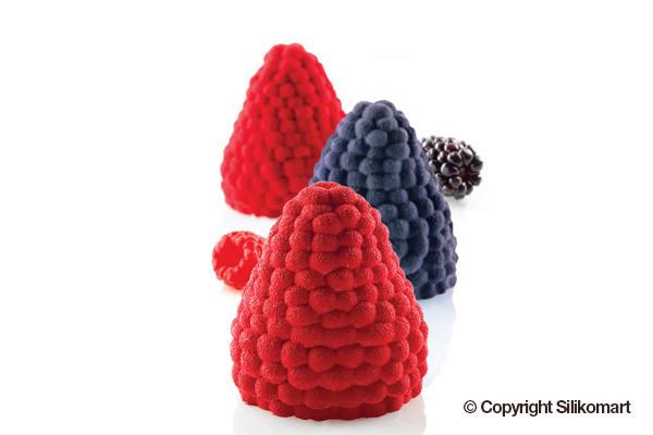 MORA E LAMPONE STAMPO SILICONE + SUPPORTO PLASTICA SILIKOMART 5