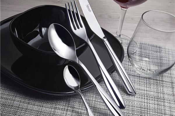 Set posate in Acciaio Inox 18-10. Made in Italy. Finitura lucida. Spessore 4 mm. 2
