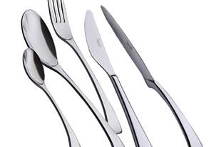 Set posate in Acciaio Inox 18-10. Made in Italy. Finitura lucida. Spessore 3,5 mm.