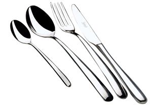 Set posate in Acciaio Inox 18-10. Made in Italy. Finitura lucida. Spessore 2,5 mm.