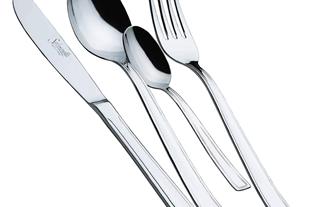 Set posate in Acciaio Inox 18-10. Made in Italy. Finitura lucida. Spessore 2,2 mm.