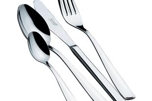 Set posate in Acciaio Inox 18-10. Made in Italy. Finitura lucida. Spessore 2 mm.