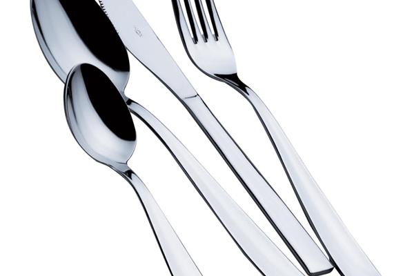 Set posate in Acciaio Inox 18-C NICKEL FREE. Made in Italy. Finitura lucida. Spessore 2 mm. 1