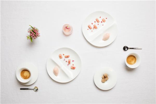 Piatto dessert porcellana Opaco serie Shell 2