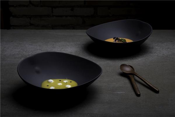 Ciotola Ramen porcellana nero Opaco serie Shell Beltz 2