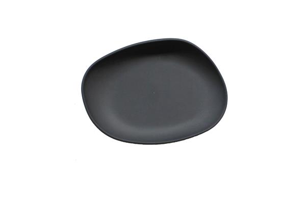 Piatto side porcellana nero Opaco serie Yayoi Beltz 1