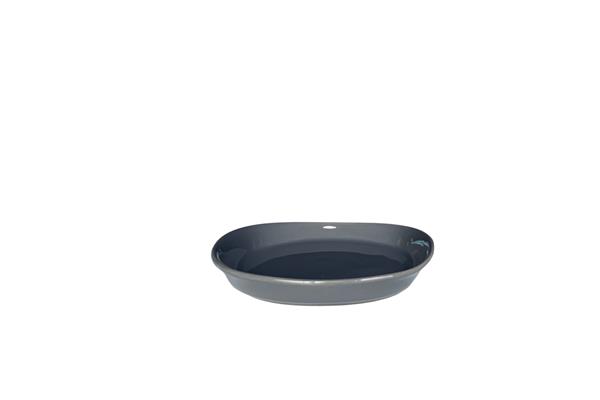 Piattino porcellana grigio scuro Smaltato serie Naoto 1
