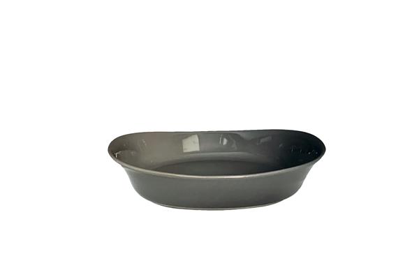 Piatto fondo porcellana grigio scuro Smaltato serie Naoto 1