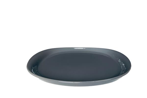 Piatto grande porcellana grigio scuro Smaltato serie Naoto 1