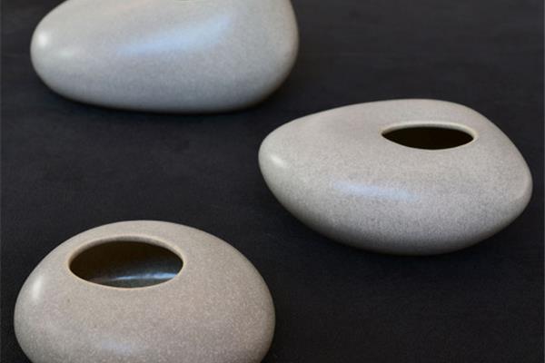 Vaso Stone grigio cm. 21 - Sibo 2