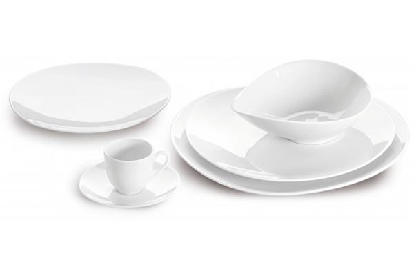 Piatto da dessert Galet bianco cm. 22 2