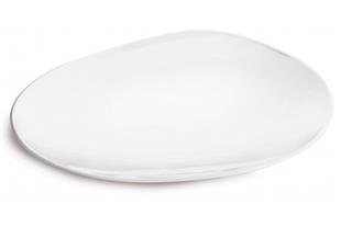 Piatto da hostess Galet bianco cm. 31 - Sibo