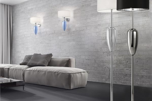 Lampada da parete, da terra e da tavolo in metallo serie Show 1