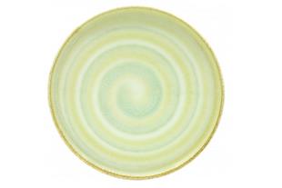 Piatto piano porcellana giallo agrumi cm. 27,5 - Sibo