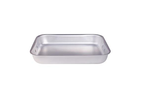 Rostiera Professionale rettangolare con angoli tondi in alluminio 3mm – 2 maniglie 1