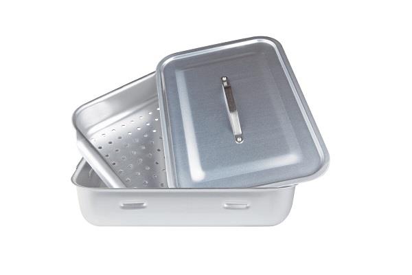 Vaporiera Professionale rettangolare in alluminio 3mm – 1 coperchio 1