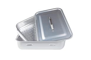 Vaporiera Professionale rettangolare in alluminio 3mm – 1 coperchio