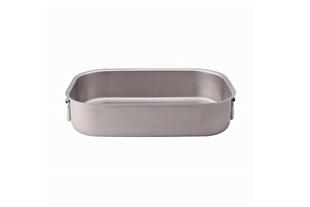 Rostiera con angoli tondi in acciaio inox – 2 maniglie