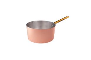 Casseruola alta in rame liscio stagnato a mano 2mm – 1 manico