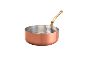 Casseruola bassa in rame liscio stagnato a mano 2mm – 1 manico