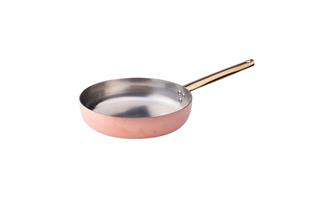 Padella in rame liscio stagnato a mano 2mm – 1 manico