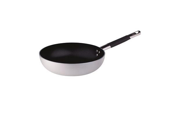 Padella svasata alta a saltare in alluminio antiaderente 3mm – 1 manico “cool” 1