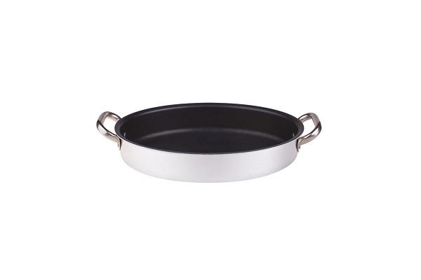 Tegame ovale in alluminio antiaderente 3mm – 2 maniglie 1