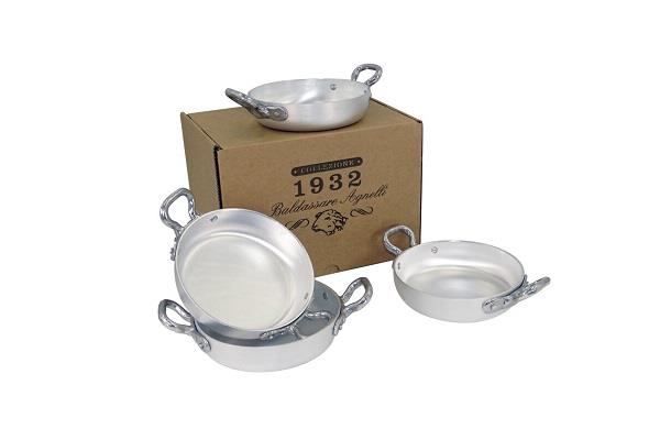 Set di 4 tegamini 1932 in alluminio 3mm – 2 maniglie 1907 1