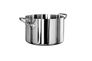 Casseruola induzione 1907 alta in alluminio e acciaio lucido – 2 maniglie