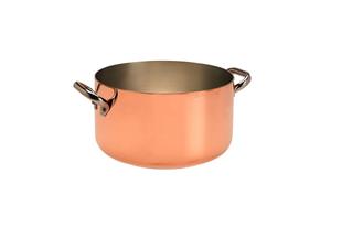 Casseruola alta in rame stagnato induzione 2mm – 2 maniglie