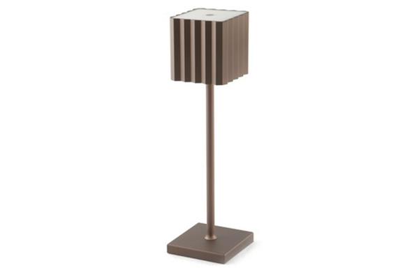 CUPCAKE-LAMPADA TAVOLO LED QUADRA CM.10XH.36 BRONZO 1