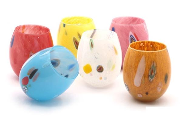 CONFEZIONE 6 BICCHIERI ACQUA CL 35 COLORI ASSORTITI 1