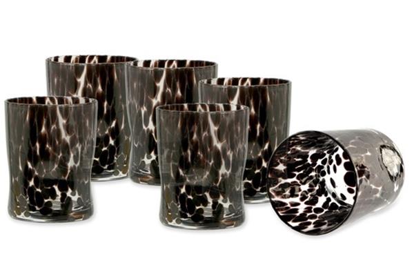 CONFEZIONE.6 BICCHIERI ACQUA CL 33 NERO 1