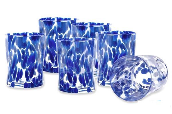 CONFEZIONE.6 BICCHIERI ACQUA CL 33 BLU 1